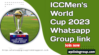 ICC men's  world Cup 2023 Whatsapp group link