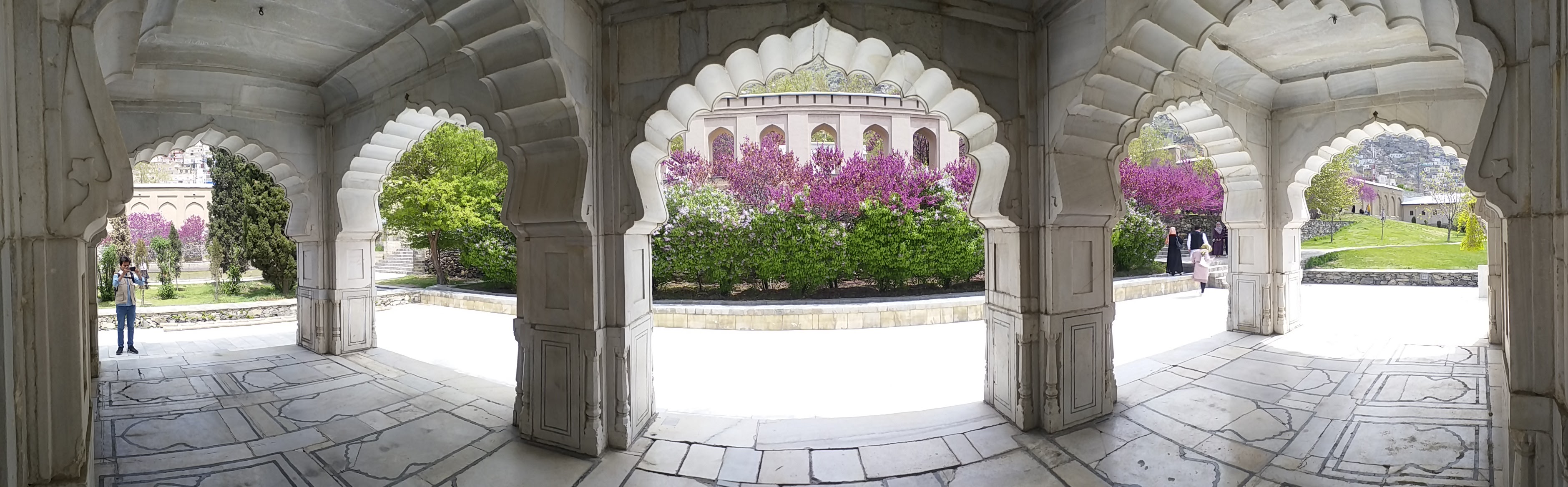 Panorama of Shah Jahan Masque in Babur Garden, Kabul