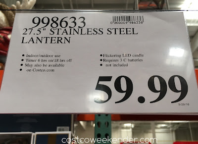 Deal for the 27.5in Stainless Steel Lantern at Costco