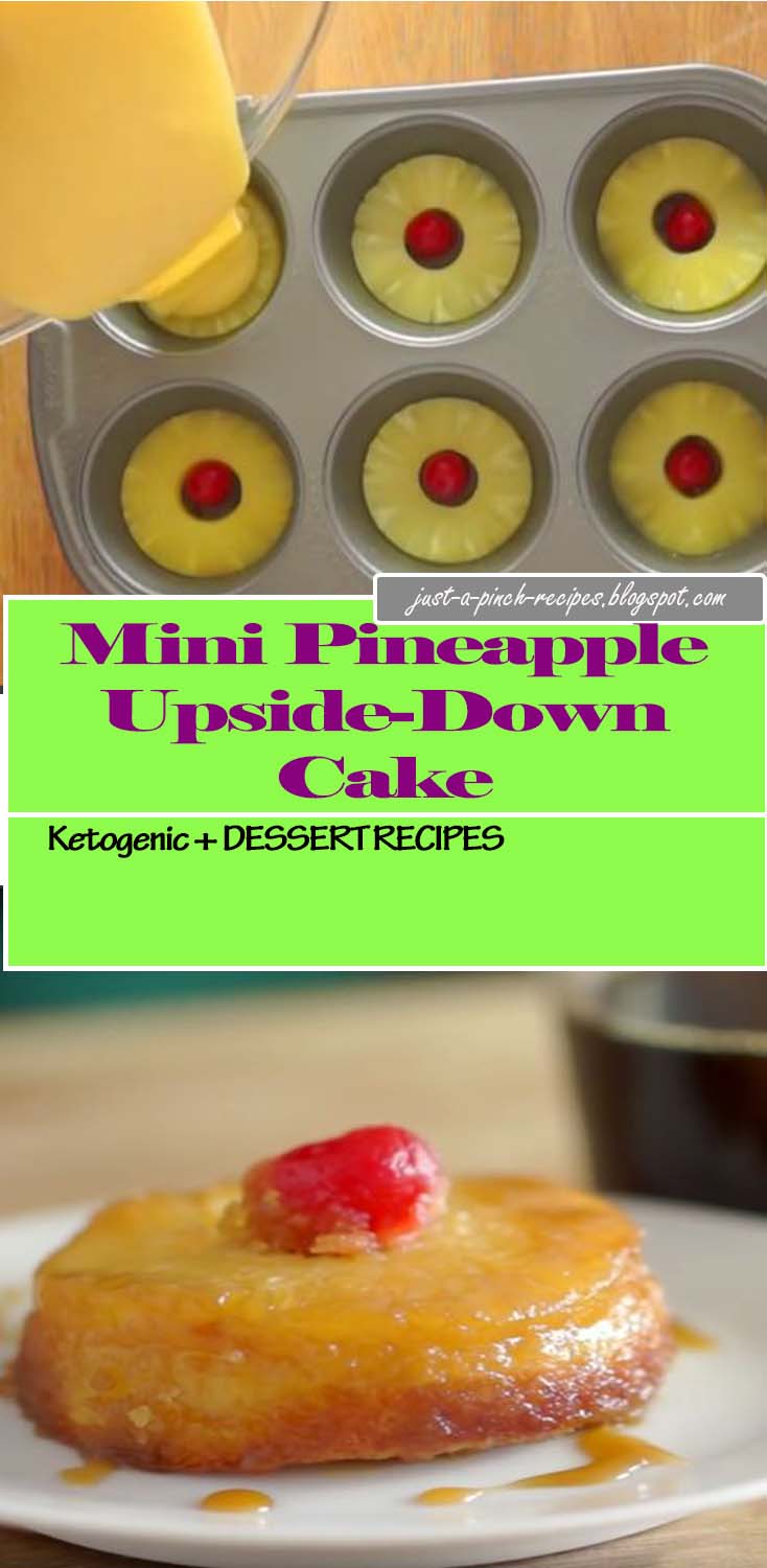 There's something about seeing pineapple rings and cherries that makes people smile. Making these in a muffin tin is the perfect way to create little servings.#keto #dessert #lowcarb