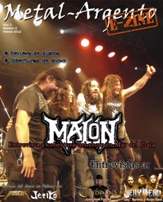 Metal-Argento E-zine 5 - Febrero 2012 | CBR 96 dpi | Mensile | Musica | Metal | Recensioni
Metal-Argento es una web dedicada enteramente a la difusión de la escena metalera argentina. Desde Mayo de 2007, Metal-Argento ha cubierto cientos de recitales y ha subido miles de de videos a su cuenta de YouTube, alcanzando la cifra de 4 millones de visitas en 3 años.
Ya en 2010, la idea se profesionaliza, convirtiendose en la primera web con la información mas completa sobre las bandas del under argento, cubriendo cada detalle de información en lo que respecta a formaciones, discografías, procedencias, historias, etc; ademas de porsupuestocontinuar con los videos en vivo, y agregando reviews de shows y discos.
Te invitamos a VOS, a que formes parte de Metal-Argento, agregando la información que tal vez se nos haya pasado por alto en nuestro foro. Para seguir en la lucha de hacerle el aguante a nuestro querido metal nacional.