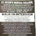 ST. Peter 's Medical  College  Hospital  And Research  Institutes   For  Multiple  Positions Opening Walk -In Interview   On  13th,14th,15th june 2019  