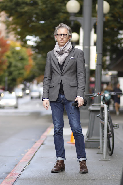 Brent Martin Nordstrom Stylist Seattle Street Style Men's Scarf