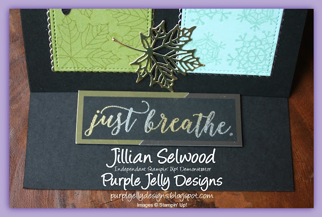 Just breathe, Gold and Silver embossing powder