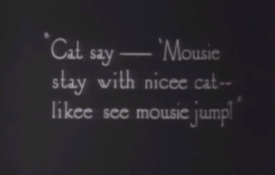intertitle cat mouse