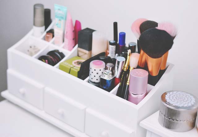 Make up organised in a dressing table organiser