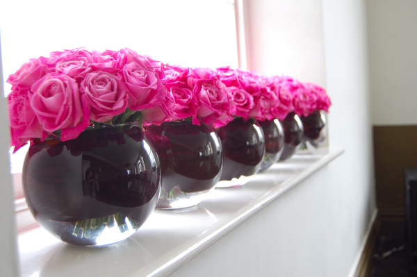 pink wedding centerpieces for tables