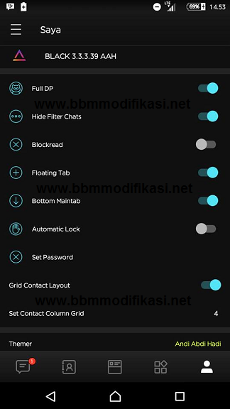 BBM Mod Black v3.3.3.39 Apk