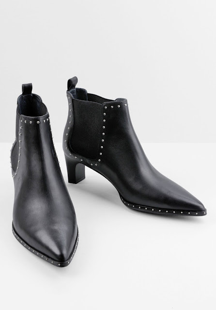 hush Whitby black leather ankle boots