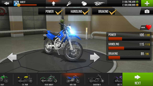 Cheat traffic rider semua sepeda motor terbuka semua