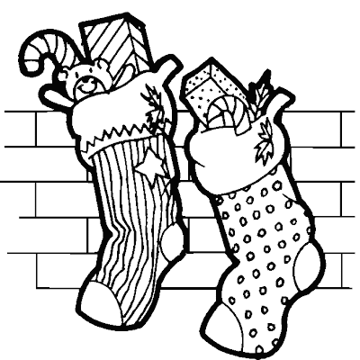 Christmas Stocking Coloring Page For Kids