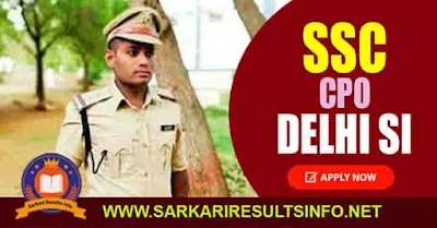 SSC CPO Delhi SI Apply Online 2020