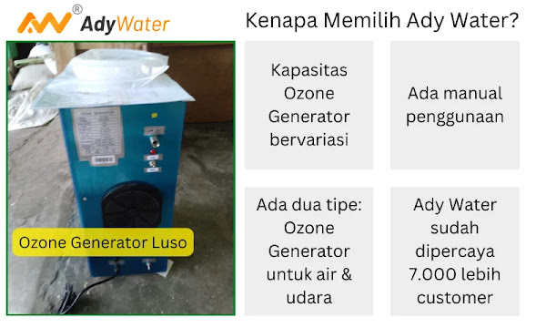 Ady Water Jual Merek Viqua Ozone Generator | Penggunaan Ozone Generator dengan Berbagai Alat Filter Air Lainnya