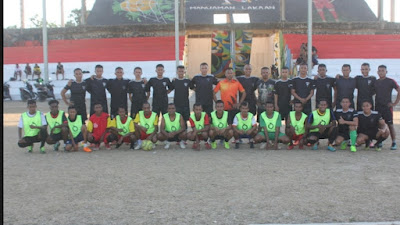 LAGA PERSAHABATAN CLUB SEPAK BOLA, SATGAS PAMTAS YONIF 742/SWY VS LAMETE FC