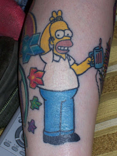 homer tattoo, tattooing