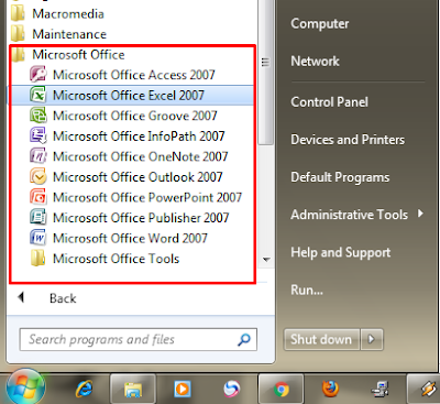 sheet table excel 2007