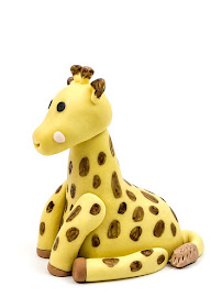 Giraffe Sophie fondant figurine side shot