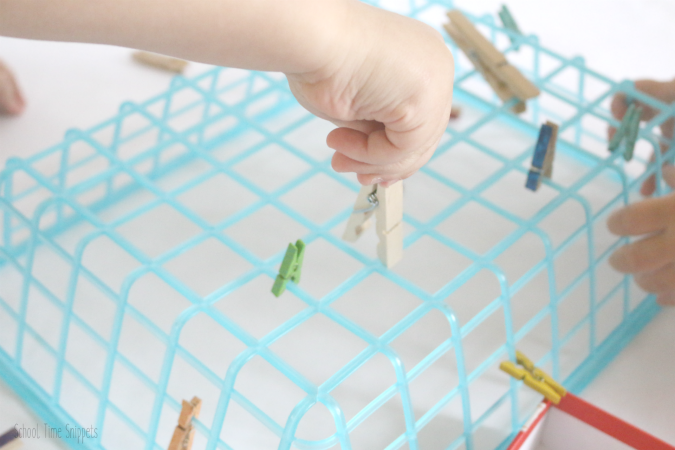 Prechool Fine Motor Clothespin Activity