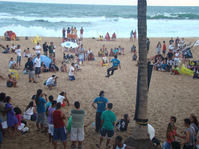 Campeonato de  Slackline na Praia da Paciência