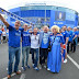 Leicester City fans gather for Premier League trophy party