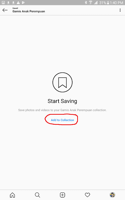 Menambahkan Photo Tersimpan ke Koleksi Instagram.