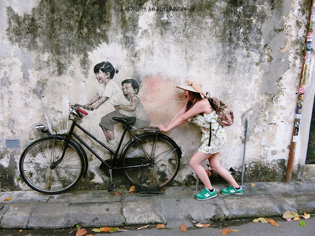 Little Children on a Bicycle Mural @Armenian Street