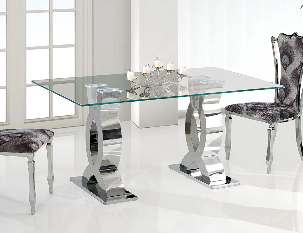 কাচের ডাইনিং টেবিল ডিজাইন -  Glass Dining Table Designs - খাবার টেবিলের ডিজাইন - Dining table - NeotericIT.com