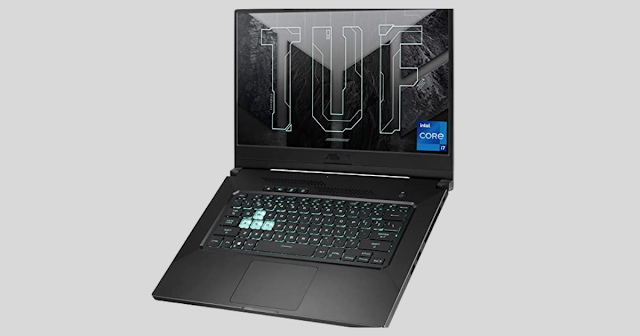 this is  apicture of the Asus DTUF Dash Gaming laptop one of the best budget gaming laptops