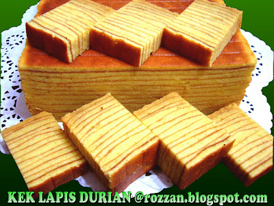 Riezanie's Recipe Collections: KEK LAPIS DURIAN