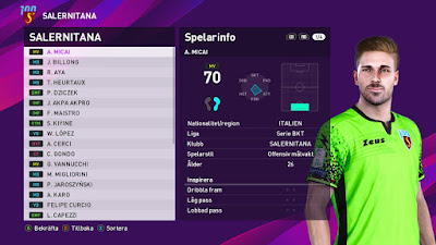 PES 2020 Faces Alessandro Micai by Random Facemaker