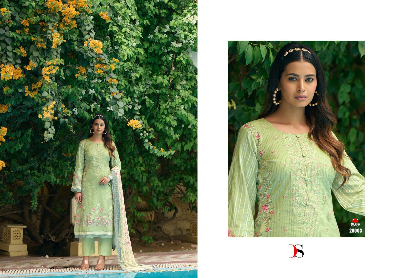 Bin Saeed Lawn-2 Deepsy Cotton Self Embroidery Pakistani Readymade Suits