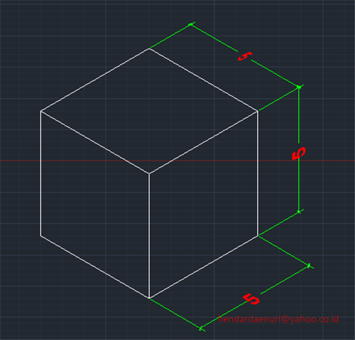 Gambar 3  Dimensi  Gampang  Contoh Now