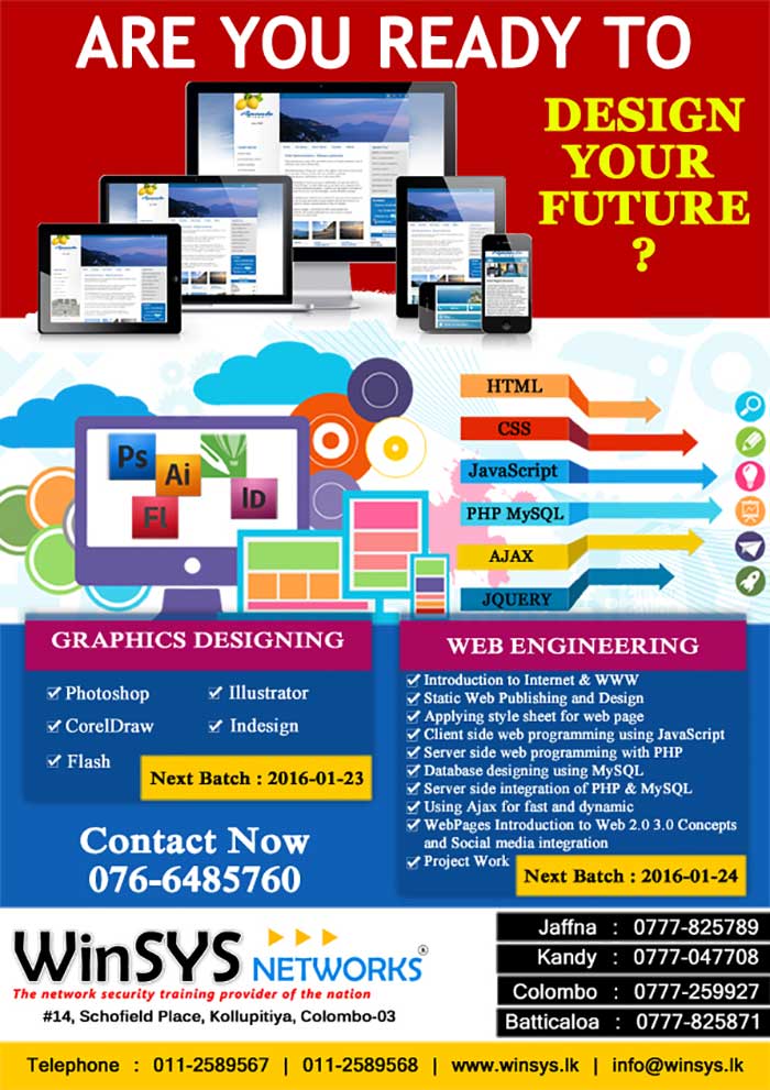 WinSYS Networks (Pvt) Ltd. was established in May 2003 with the prime intention of providing Hi Tech training and Consulting for corporate sector. In short period of time we have built reputation as a professional organization of very high integrity. Today WinSYS Networks, has become a premier training & consultancy company for networking, network security, & internet technologies in Sri Lanka, Human resources of WinSYS Networks include senior network consultants, business consultants, network security experts, project managers, system analysts and professional trainers. WinSYS Networks is divided in to two major divisions.