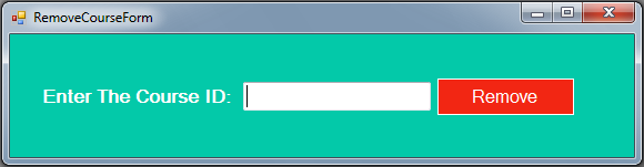 C# Students Information System Source Code - delete course