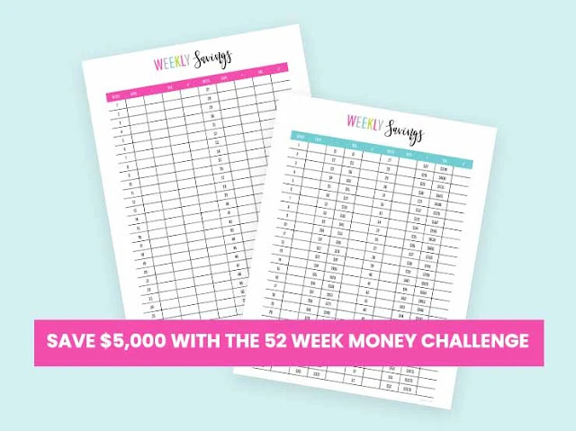 The 52 Week Money Challenge Can Help You Save $5,000 Easily.