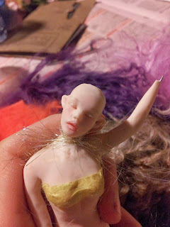 Ooak fairy: sleeping beauty. Ooak la bella addormentata nel bosco. Handmade in prosculpt light. 