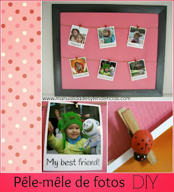 Expositor de fotos diy / photo display idea diy / pêle-mêle de photos fait maison