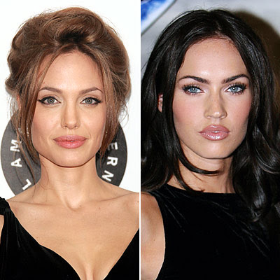 megan fox plastic surgery lips. Angelina Jolie, Megan Fox to