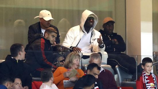 Pogba, Shaw and Pereira Watching Man Utd Clash with Derby County