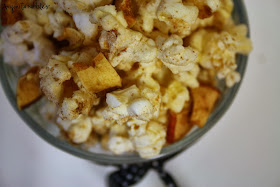 Tipsy Caramel Apple Popcorn with apple leather and apple-infused vodka from www.anyonita-nibbles.com