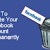 Facebook delete account permanently