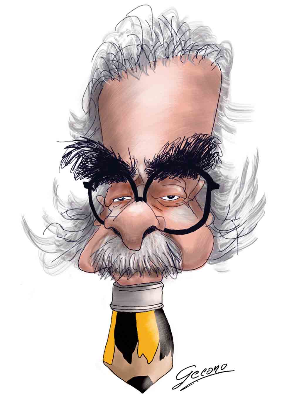 Abdulhadi Shammah .. Caricature by Arturo Garcia Cano - Spain