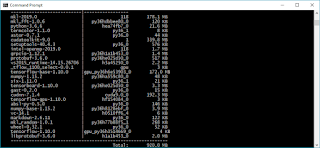 TensorFlow Conda packages being installed