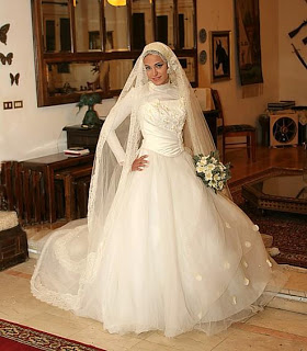 اروع صور فساتين زفاف للمحجبات2013