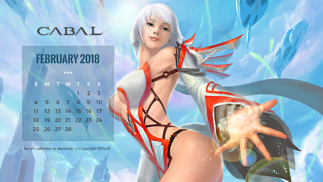 2018 Cabal Online Calendar - February Wallpaper