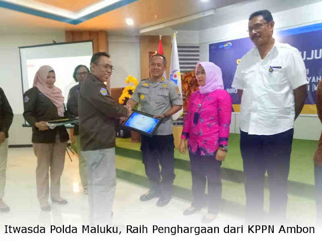 Inspektorat Pengawasan Daerah (Itwasda) Polda Maluku, Raih Penghargaan dari KPPN Ambon