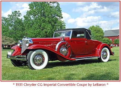 1931 Chrysler CG Imperial, Chrysler, classic sport car, car