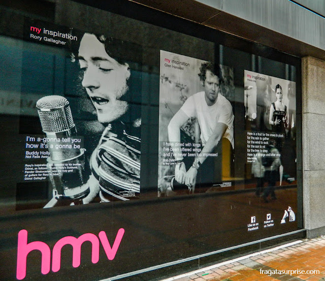 Lembrança do guitarrista Rory Gallagher em Temple Bar, Dublin