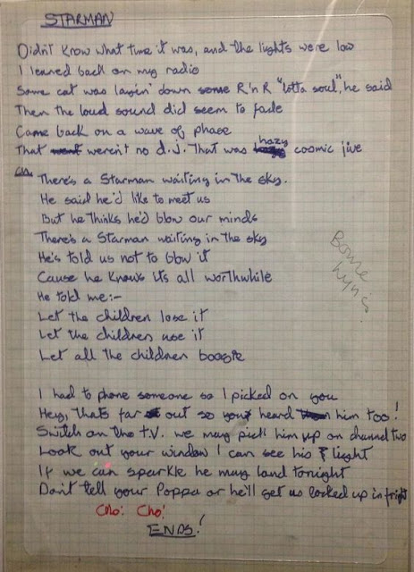 Manuscrito de Starman, David Bowie