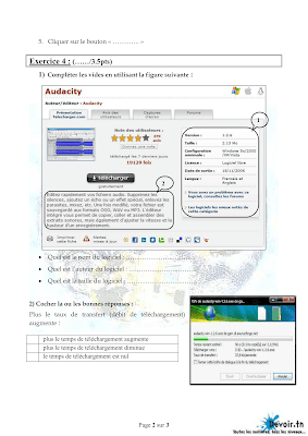 فرض  تأليفي 3 اعلامية سنة تاسعة الثلاثي الثالث مع الاصلاح pdf  , devoir de Synthèse 3 informatique 9ème année  avec correction pdf trimestre 3